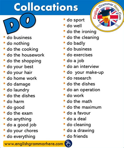 Collocations With DO In English English Grammar Here