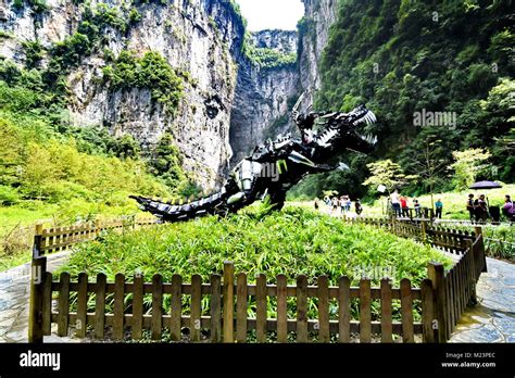 Chongqing China 10 September 2016 Landscape At Wulong Karst Geological Park In Chongqing