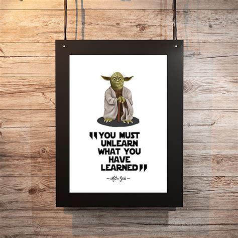 Master Yoda Yoda Quotes Star Wars Poster Jedi Film | Etsy