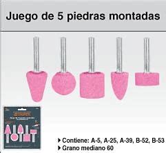 JPM 5 JPM 5 TRUPER PIEDRAS MONTADAS JUEGO DE 5 PZAS 11680