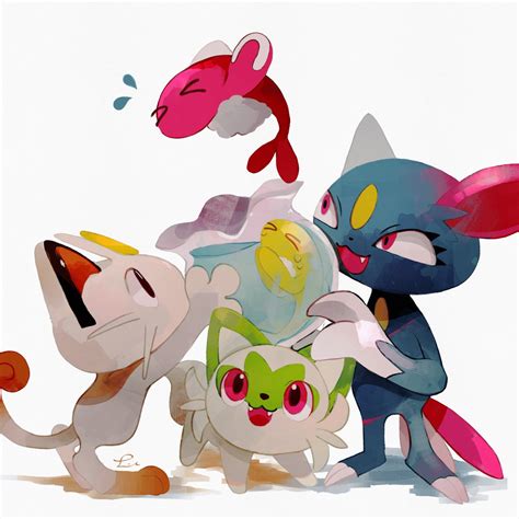 Sprigatito Meowth Sneasel Tatsugiri Tatsugiri And 1 More Pokemon