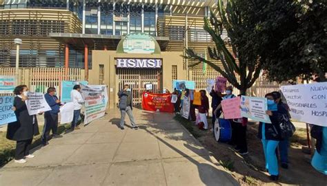 Ica trabajadores del Hospital Santa María del Socorro piden cambio de