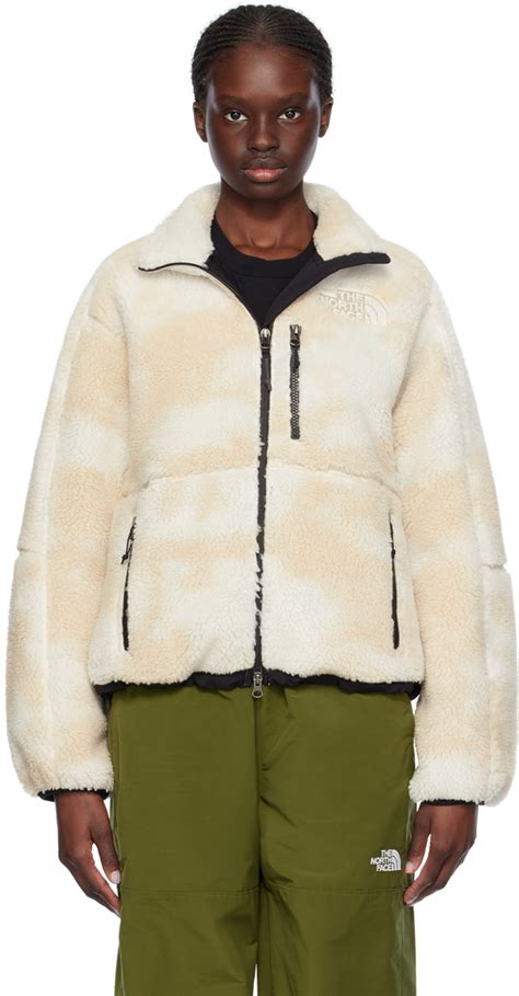 The North Face Beige White Denali X Jacket SSENSE