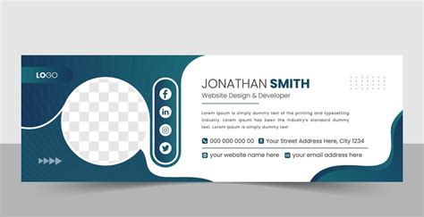 Creative Email Signature Design Template Vector Art At Vecteezy