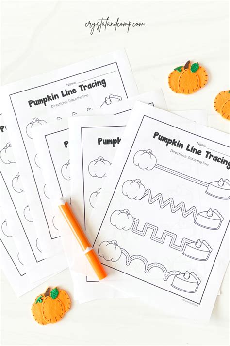 Free Pumpkin Line Tracing Printables For Preschoolers