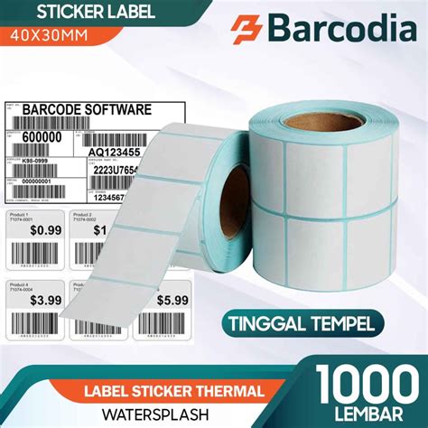 Jual Kertas Label Barcode X Mm Isi Pcs Stiker Thermal X