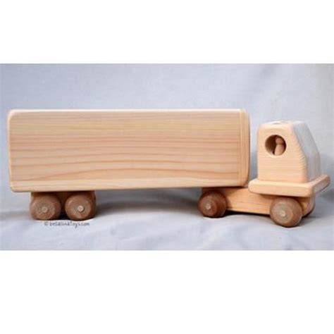 Wooden Toy Tractor Trailer Trucks | Wooden toy train, Wooden toys, Wooden toy cars