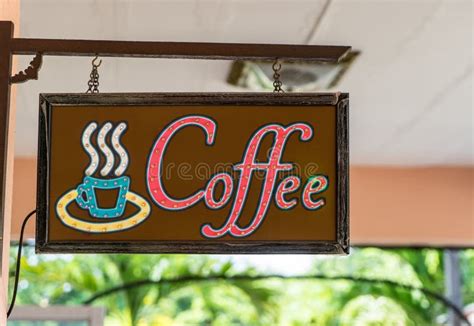 Coffee Shop Cafe signage stock photo. Image of shop, retro - 74596082