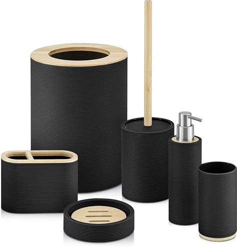 Uk Black Bathroom Accessories Set