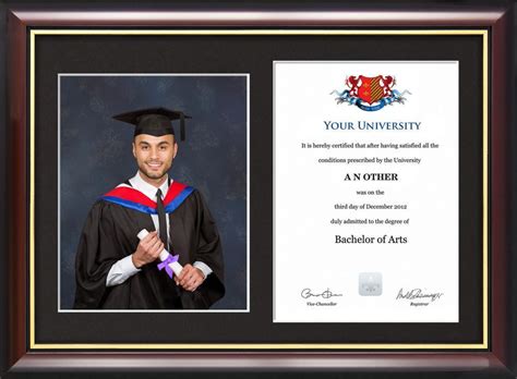 Graduation Certificate and Photo Frame for 8" x 10" Photo and A4 Certificate | eBay