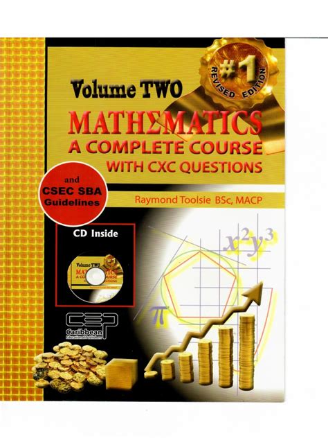 Mathematics A Complete Course With Cxc Questions Volume 2 Pdf