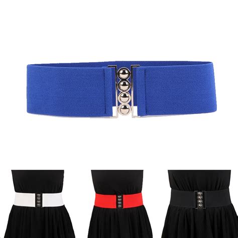 Fashion Wide Stretch Belt Women Elastic Red Waist Cummerbund Designer