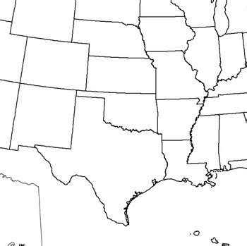 50 States Map (Blank) by Mrs Webber History | TPT