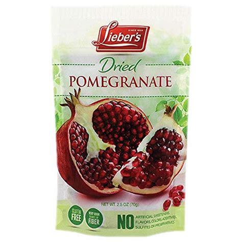 Liebers Dried Pomegranate Seeds 2 5oz Gluten Free Very High Source