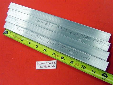 4 Pieces 34 X 34 Aluminum 6061 Square Flat Bar 12 Long