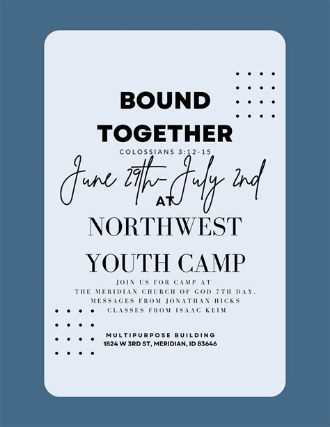 Northwest Youth Camp General Council Churches Of God Seventh Day Inc