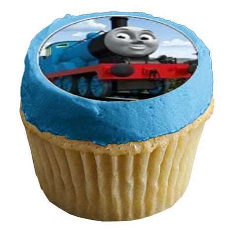 Thomas The Tank Engine Cupcake With Blue Frosting