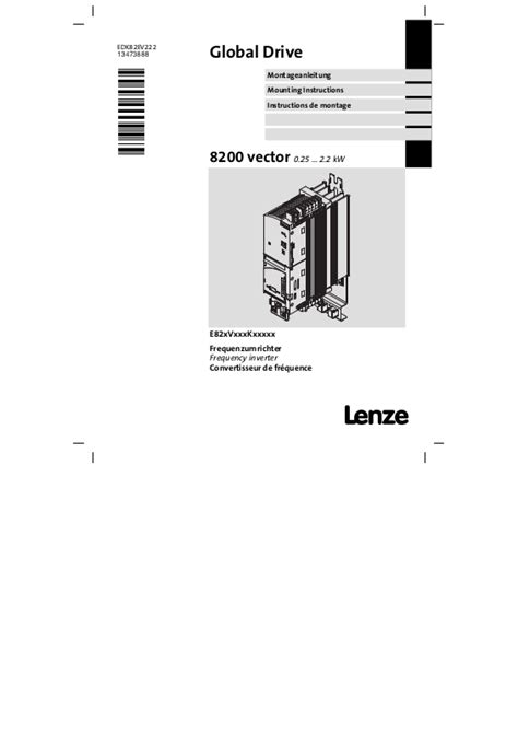 Lenze E82ev 8200 User Manual