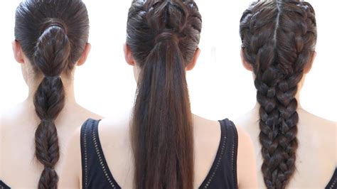 Easy Quick Gym Hairstyles Step By Step Youtube