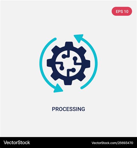 Two Color Processing Icon From Artificial Vector Image