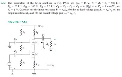 Solved 1 V Calculate A The Input Resistance Ri Wis B Chegg