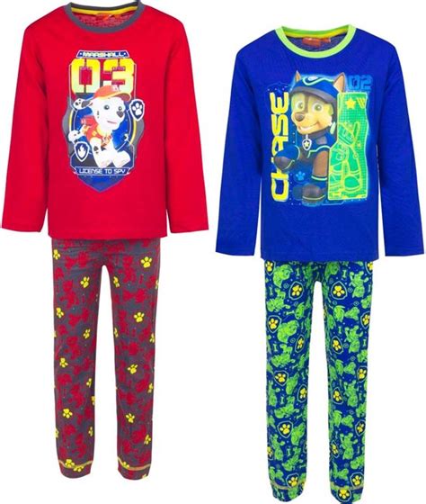 Paw Patrol Pyjama 104 Cm Blauw Groen Bol