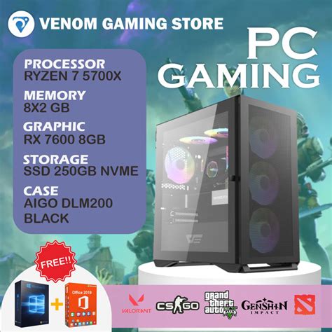 Jual Pc Gaming Ryzen X Rx Gb Gb Ram Nvme Render