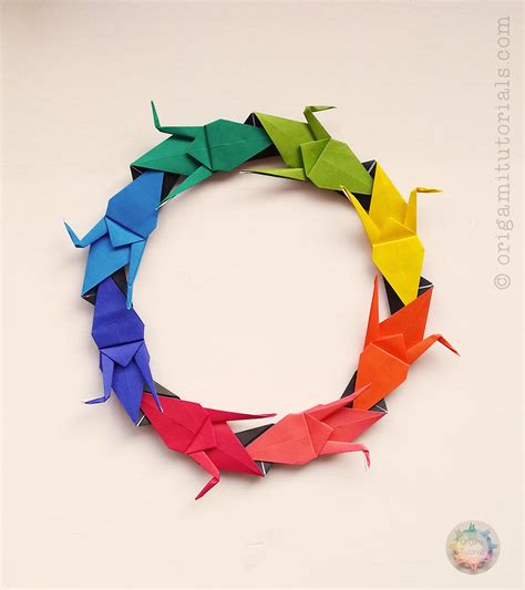 A Guide To The Origami Crane Wreath Tsuru Cranes Designed By D