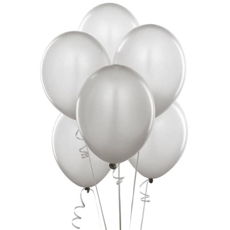 Shimmering Silver (Silver) Balloons - PartyBell.com