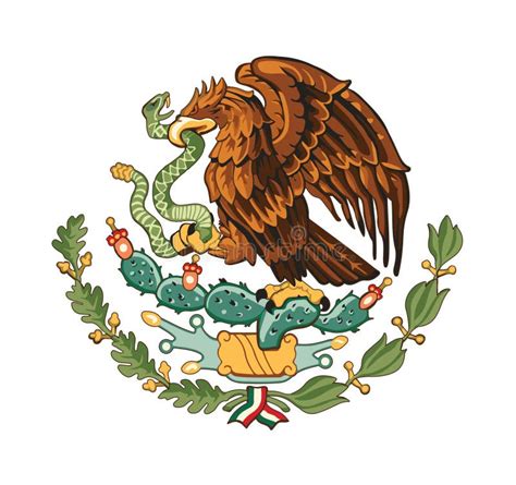 Bandera De México. Signo De Dibujo Vectorial Ilustración del Vector ...