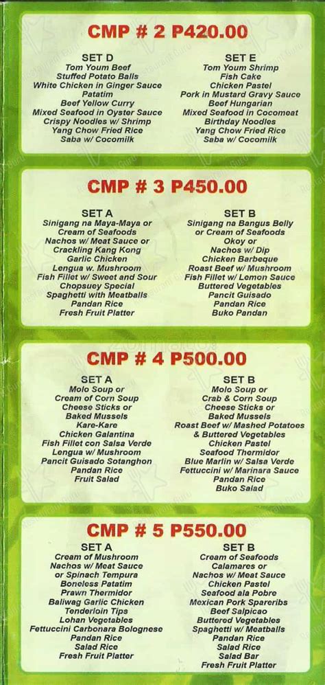 Menu At Baliwag Lechon Manok Liempo Restaurant Pasig 32 Ortigas Ave