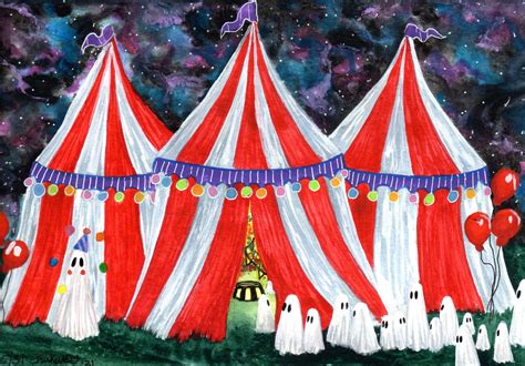 'Circus' - Watercolor Painting | Prints Available | Ghost Art by Flukelady