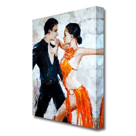 East Urban Home Salsa Dancers Wrapped Canvas Painting Uk