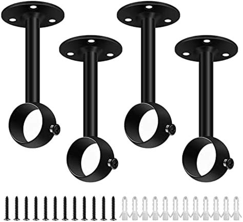 Amazon Basics Curtain Rod Ceiling Mount Bracket Set Of Black