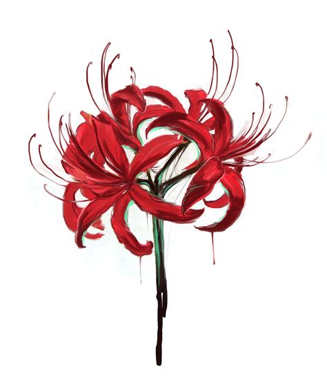 Red Spider Lily Tattoo Design