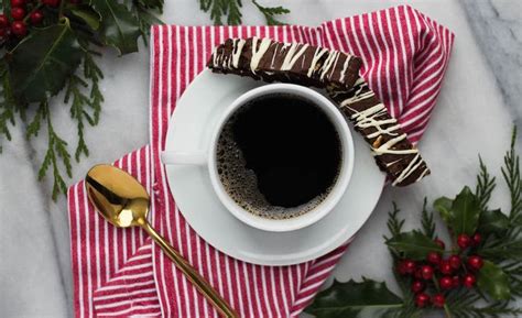 Mocha Hazelnut Biscotti With A White Chocolate Drizzle Feast Fable