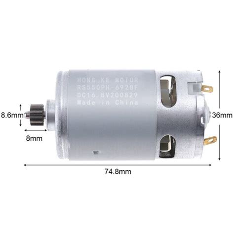 1pc RS550 12V 16 8V 21V 25V 19500 RPM DC Motor With Two Speed 12 Teeth