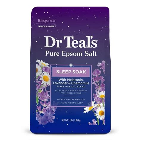 Dr Teals Pure Epsom Salt Soak Sleep Blend With Melatonin Lavender