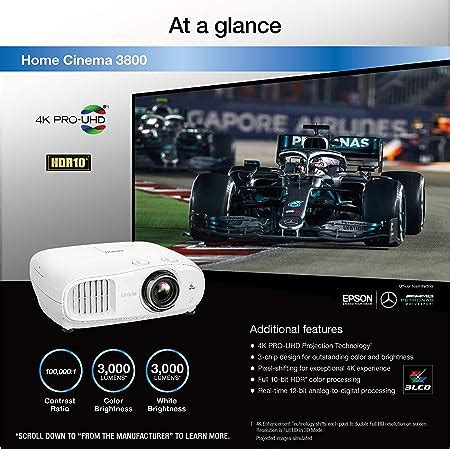 Epson Home Cinema 3800 4K PRO-UHD 3-Chip Projector | Mashiva