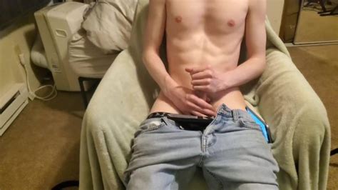 Horny Guy Strokes His Cock With Spit Until He Cums