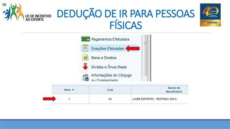 LEI DE INCENTIVO AO ESPORTE Ppt Carregar