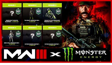 Call Of Duty Modern Warfare 3 Mw3 Monster Energy Skins And Double Xp