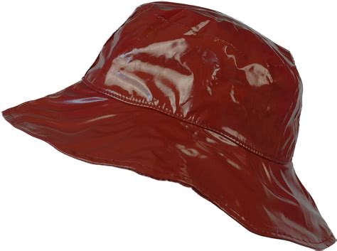 Toutacoo Wide Brimmed Vinyl Rain Hat Terracotta At Amazon Womens