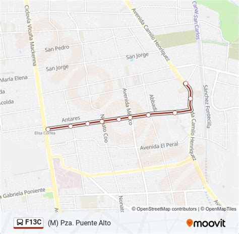 Ruta F C Horarios Paradas Y Mapas M Pza Puente Alto Actualizado