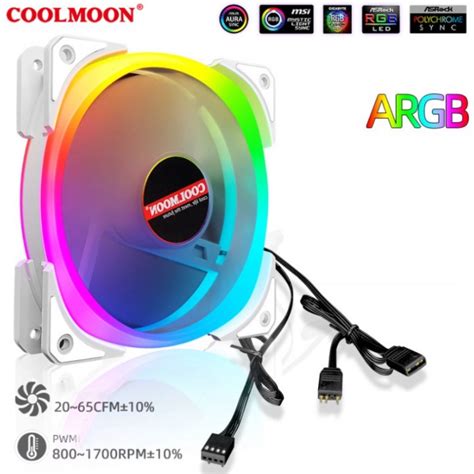 Quạt Tản Nhiệt Fan Led RGB Coolmoon P3 Có Điều Tốc PWM Led Sync Main