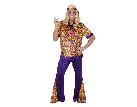 Hippie 60S Kostuum Gekleurd Heren Partywinkel