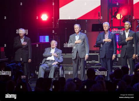 College Station Texas Usa Oct 21 2017 The Five Living Former Us Presidents Onstage At