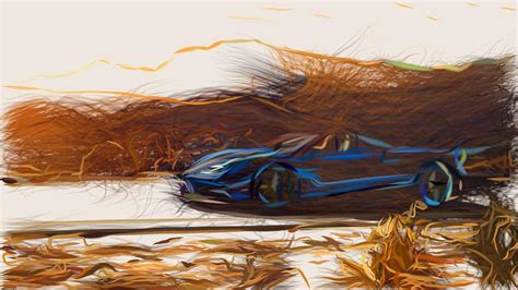 Pagani Huayra Roadster Drawing Digital Art By Carstoon Concept Fine