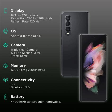 Buy Samsung Galaxy Z Fold 3 5g 12gb Ram 256gb Phantom Black Online