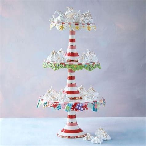 One Hundred 80 Degrees Glitterville Christmas 3 Tier Cake Plate Cake